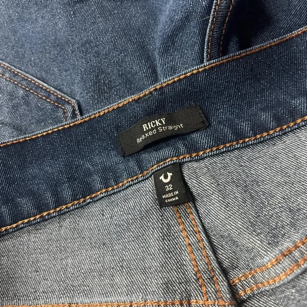 True Religion Men’s Ricky Relaxed Straight Leg Jeans Size 32